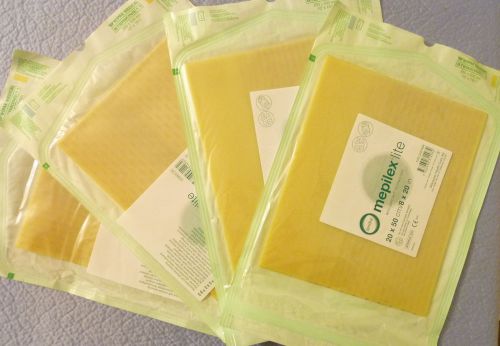 Lot of 4 mepilex lite absorbent soft silicone dressing  8 x 20 inches 20x50 cm for sale