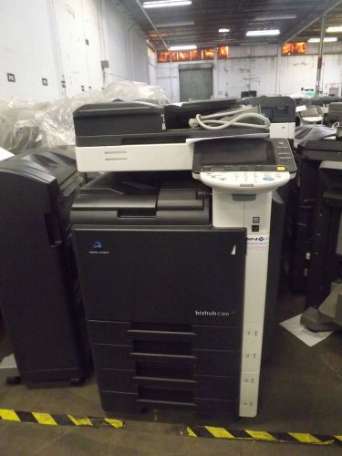 Konica bizhub c452 color copier printer machine network fax scanner finisher lct for sale