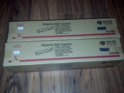 Xerox Phaser 6250 High Capacity Magenta Toner Lot of 2 New Sealed 106r00673