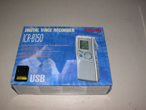 SANYO ICR-B150 DIGITAL RECORDER  w/ 32 MB Flash Memory Card.  up to 4.4 Hours.