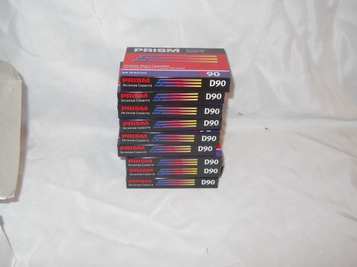 Lot of 10 Prism D90 Audio Tapes  Dictation Cassettes New Sealed  C-90