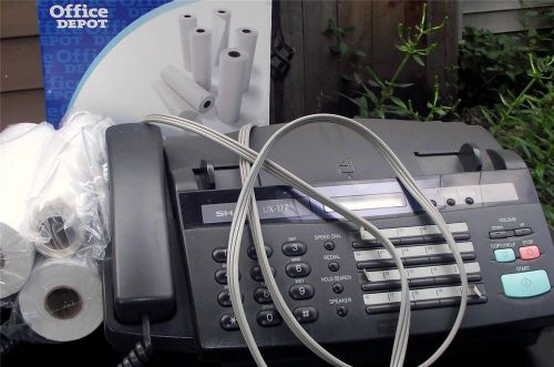 Working Sharp UX-177 fax  machine wit 3+ rolls of fax paper