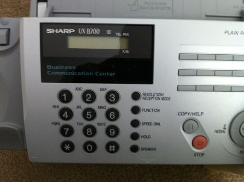 Sharp UX B700 Plain paper inkjet Fax Machine, 200 sheet capacity