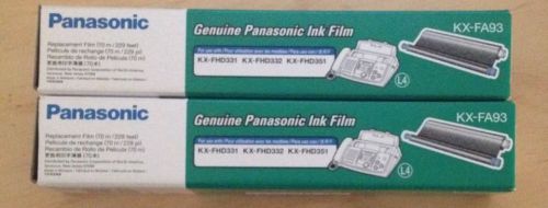 Lot Of (2) Panasonic KX-FA93 Ink Film Cartridges FHD331 FHD332 FHD351 Genuine