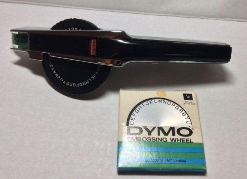 Vintage Chrome Dymo Model 1570 Label Maker Extra Embossing Wheel