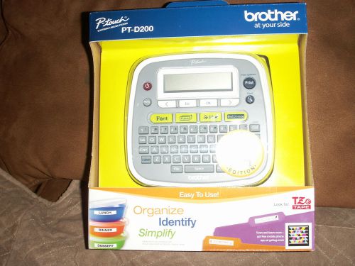 (NEW) Brother P-Touch PT-D200 Label Thermal Printer bundled w 3  tape cartridges