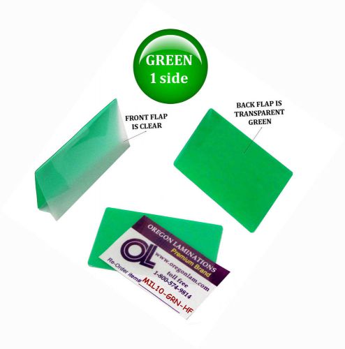Green/clear military card laminating pouches 2-5/8 x 3-7/8 qty 50 by lam-it-all for sale