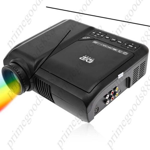 Pl007 portable 60 lumens dvd mp4 usb sd av tv game projector home theater dvd for sale