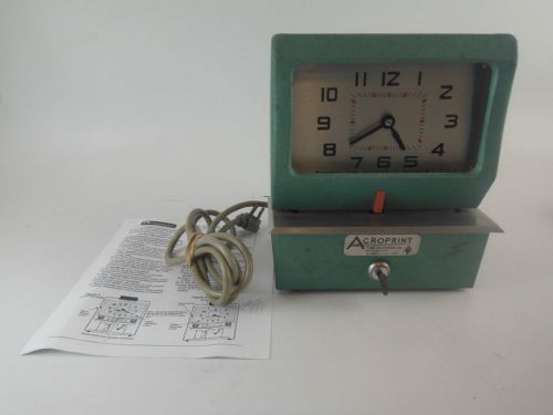 Vintage Acroprint Time Recorder Clock - Model 125NR4