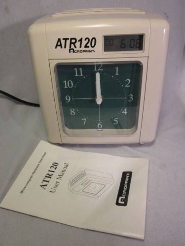 ACROPRINT ATR120 Employee Payroll Time Clock  Excellent Condition Free Shipping!