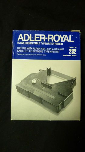 Black Correctable Typewriter Ribbon Adler-Royal 232  New