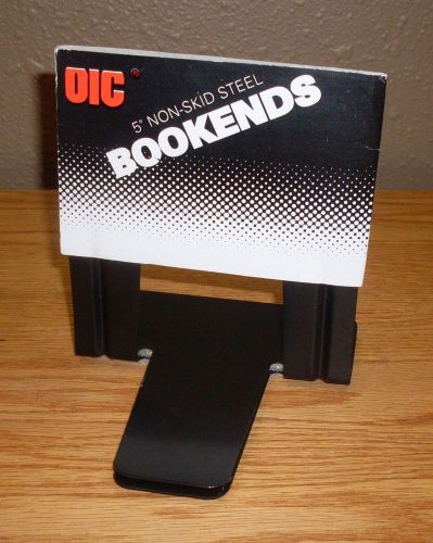 Non-skid 5&#034; bookend - oic 93001 - 1 pair of new unused bookends with bonus item for sale