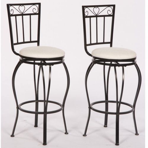 Barstools set of 2 pub stools counter chairs bar height swivel dining white tall for sale