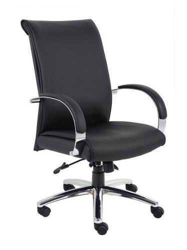 B9431 boss black caressoftplus executive high back office chair w/chrome base for sale