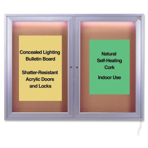 Ghent GHECPA23648K Indoor Lighted Bulletin Board