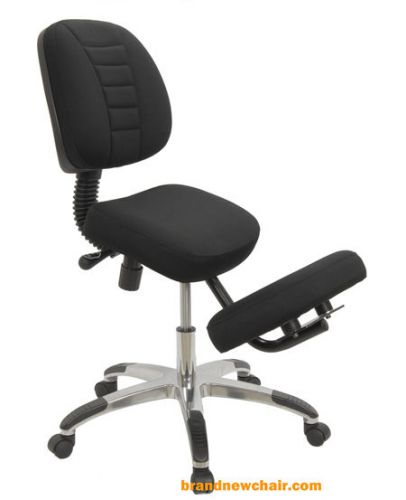 Black Memory B Foam Swivel Kneeling Office Chair with High Back