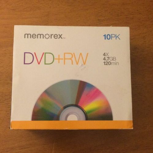 Memorex dvd+rw 4x|4.7gb 120 min. 10 pk. for sale