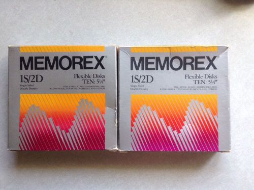 20 Memorex Floppies 5.25 Double Density