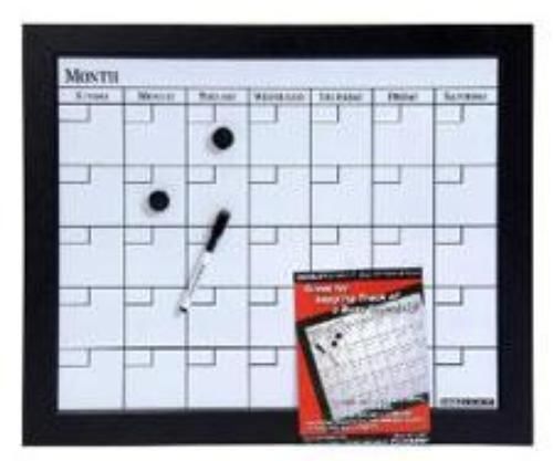 Dooley Magnetic Calendar Board with black Frame 18&#039;&#039; x 22&#039;&#039;