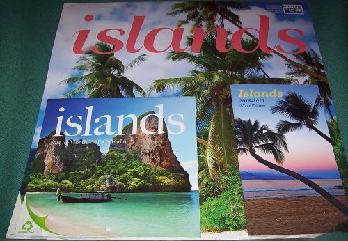 2015 Wall Calendar &amp; 2 Year Purse Planner Tropical Travel Islands Beaches