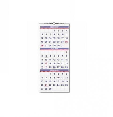 At a glance 2014-2016 three month reference 12&#034; x 27&#034; wall calendar for sale