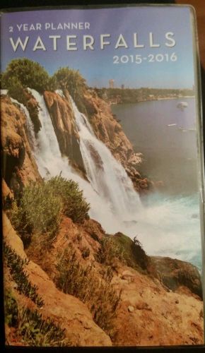 2015-2016 Waterfalls 2 Two Year Planner Nature Pocket Purse Calendar Organizer
