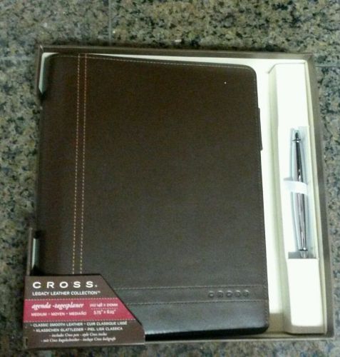 Cross Legacy Brown Leather Agenda/Planner  New