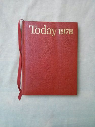 Vintage &#034;TODAY 1978&#034; Calendar Organizer Book