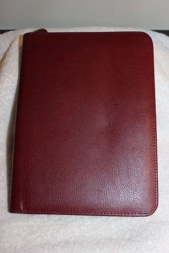 Day-Timer Calendar Organizer Cover Red Leather Journal Size EUC