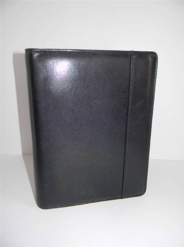 DAY-TIMER Black Zippered Padded 3 Ring Portfolio 10&#034; X 8&#034; Used Great Condition