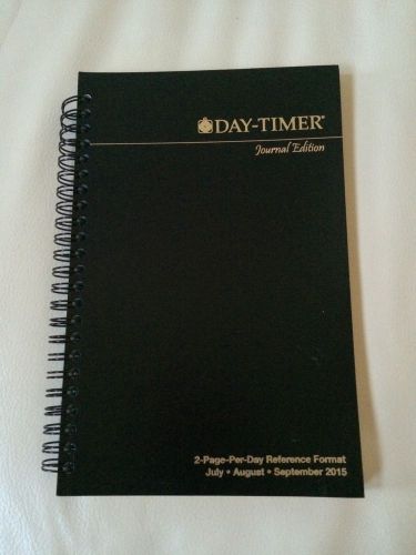 Day-Timer Journal 2-Page-Per-Day Reference Refill 1/4 Year Jul, Aug, &amp; Sep 2015
