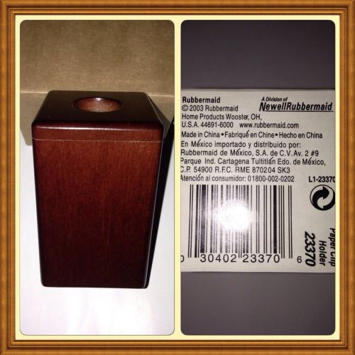 1 new rubbermaid mahogany wood finish paper clip holder model#23370 or buy 2. for sale