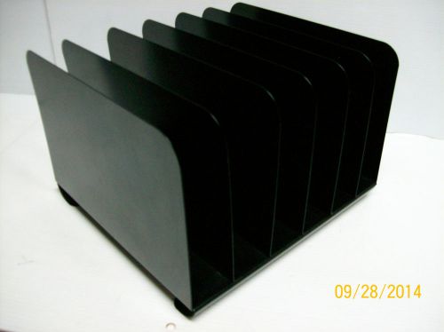 VTG Steelmaster/Lit-Ning 6 Slot Paper File Vertical Organizer Heavy Duty-Black