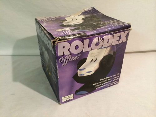 Vintage Large Rolodex 66871 Swivel Rotary 2x4 Card File W/Cover 500 Cards Black