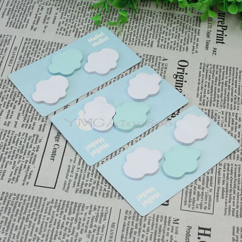 3 packs bookmark marker sticker cute cloud shape memo index tab sticky notes for sale