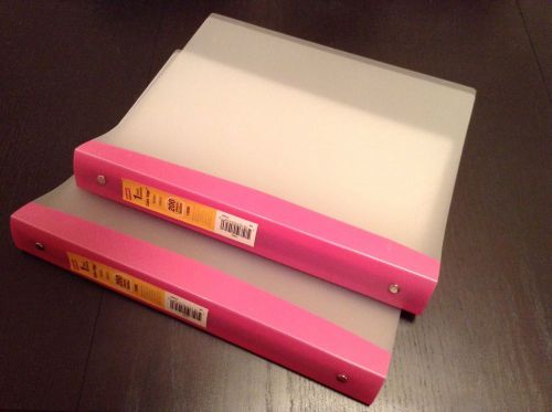 staples binder1&#034; 200 sheets two count pink edge