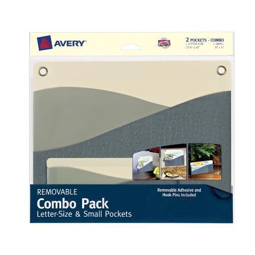 Avery dennison 40218 eclectic poly pocket combo pack, blue, 2/pk for sale
