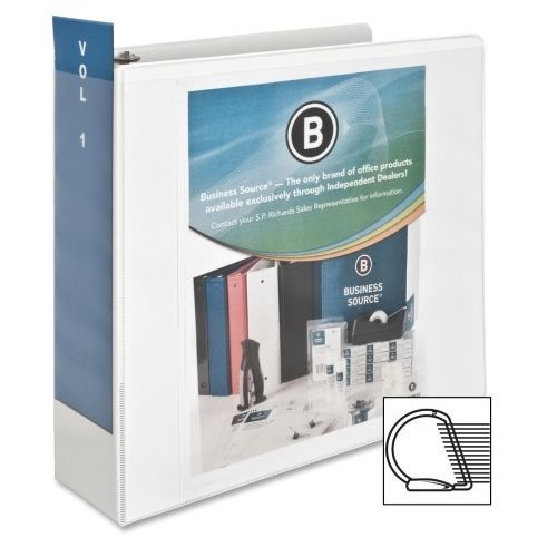 Business source slanted ring presentation binder - 3&#034; - white - 1 ea - bsn28443 for sale
