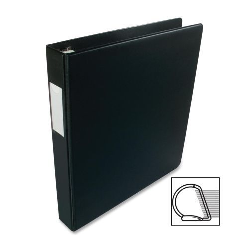 Business source slanted d-ring binder - 1&#034; - 2 pockets - black- 1 ea - bsn33105 for sale