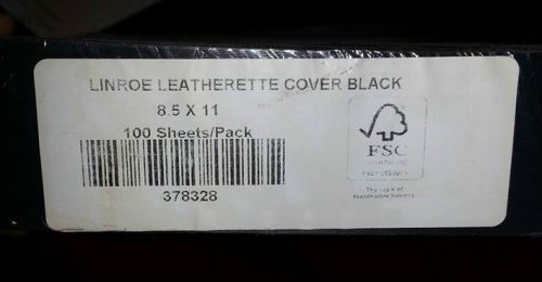 New Linroe Black 8.5&#034; x 11&#034; Leatherette Covers - 100pk