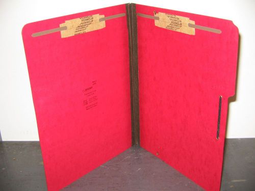 S57000 Pressboard Folios 2 Fasteners with Closure Red, 10 Folders (SJ Paper)