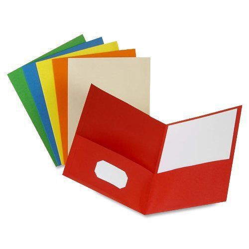 Twin pocket folders letter size assorted colors 25 ct. office school portfolios for sale