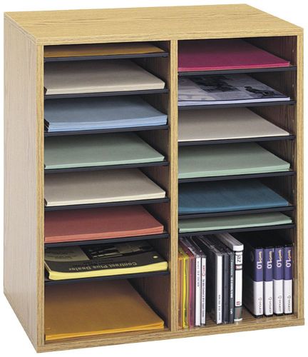 Home Office 16-Compartment Adjustable File Mail Letter Storage Cabinet Organizer