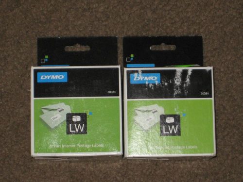 2 Packs DYMO LabelWriter 2-Part White Internet Postage Shipping Labels DYM 30384