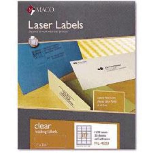 Chartpak Laser Label Clear 1&#039;&#039;x2-5/6&#039;&#039; 50 Sheets/Box