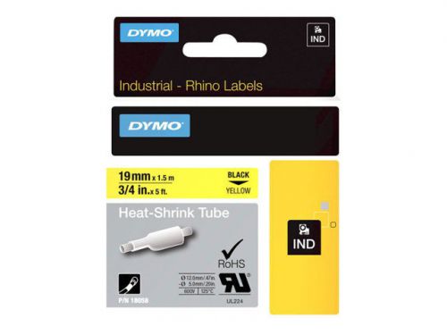 DYMO RhinoPRO Heat shrink tubing - Heat shrink polyolefin sleeves - black  18058