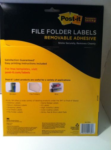 Post It File Folder Labels White Removable