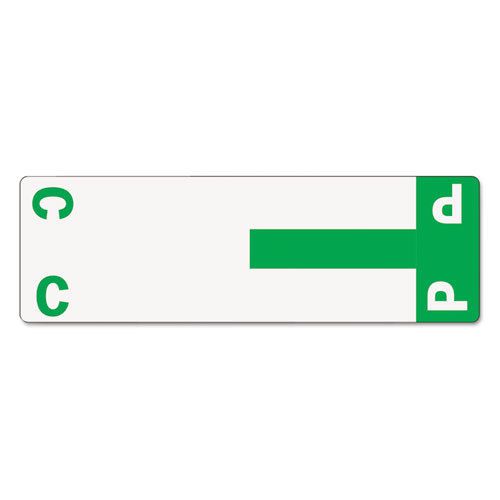 Alpha-z color-coded first letter name labels, c &amp; p, dark green, 100/pack for sale