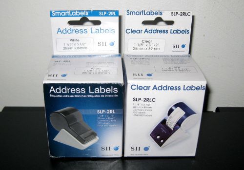 Seiko Smart printer address labels Lot of 2 White and Clear Sealed