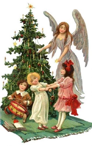 30 Personalized Return Address  Labels Christmas Angels (ch5)